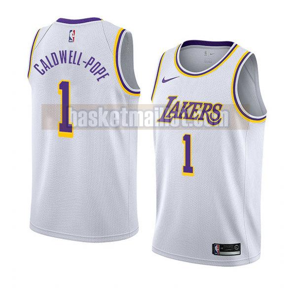 maillot nba los angeles lakers association 2018-19 homme Kentavious Caldwell-Pope 1 blanc
