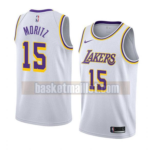 maillot nba los angeles lakers association 2018-19 homme Wagner Moritz 15 blanc