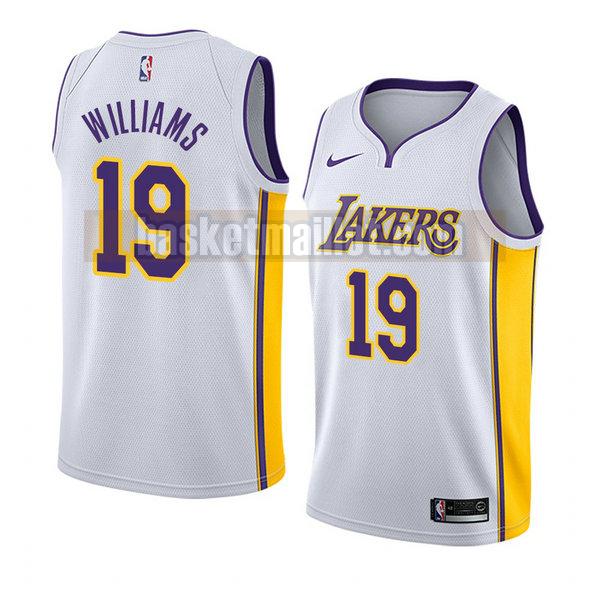 maillot nba los angeles lakers association 2018 homme Johnathan Williams 19 blanc
