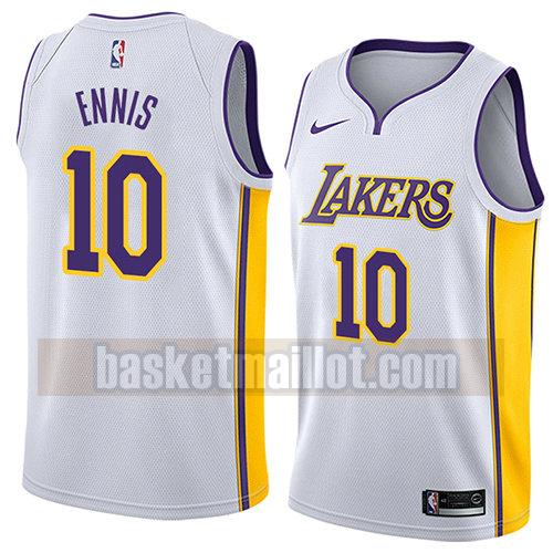 maillot nba los angeles lakers association 2018 homme Tyler Ennis 10 blanc