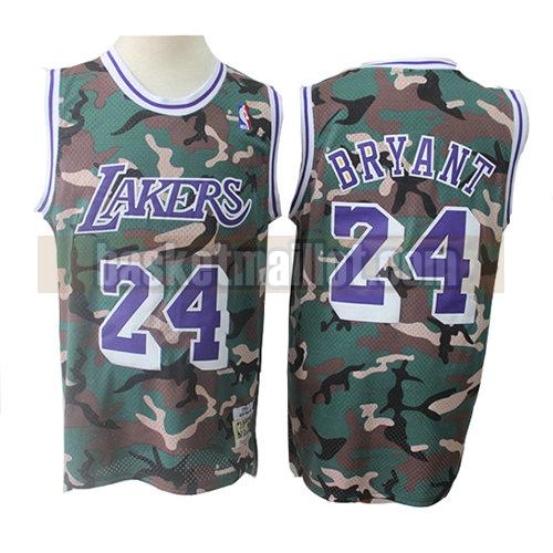 maillot nba los angeles lakers camouflage homme Kobe Bryant 24 verde