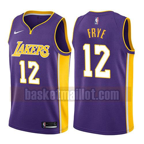 maillot nba los angeles lakers déclaration 2017-18 homme Channing Frye 12 pourpre
