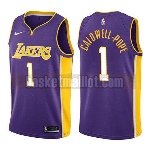 maillot nba los angeles lakers déclaration 2017-18 homme Kentavious Caldwell-Pope 1 pourpre
