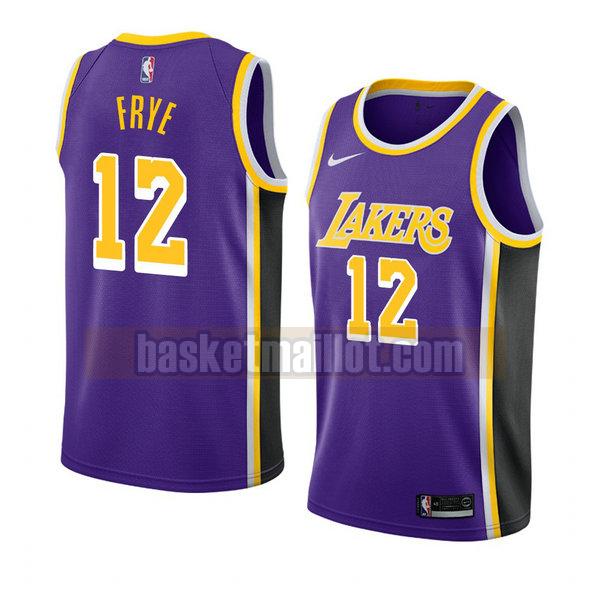maillot nba los angeles lakers déclaration 2018-19 homme Channing Frye 12 pourpre