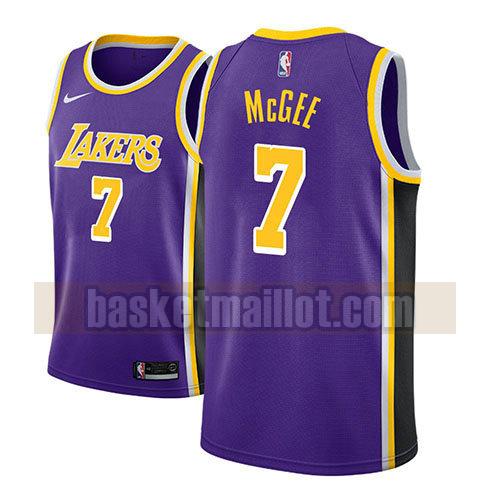 maillot nba los angeles lakers déclaration 2018-19 homme Javale McGee 7 pourpre