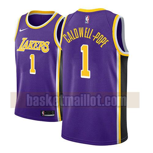 maillot nba los angeles lakers déclaration 2018-19 homme Kentavious Caldwell-Pope 1 pourpre