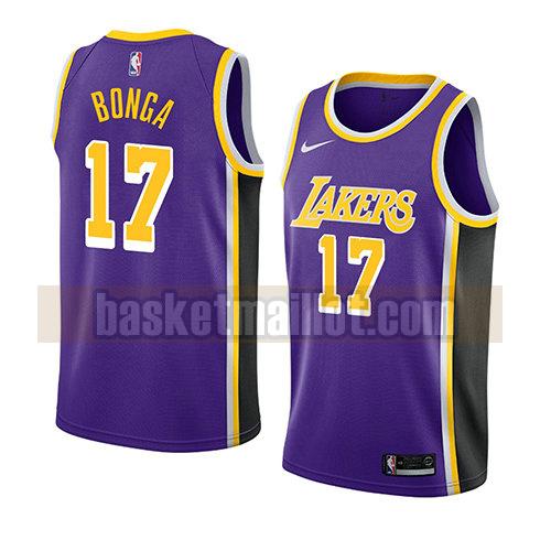 maillot nba los angeles lakers déclaration 2018 homme Isaac Bongajersey 17 pourpre