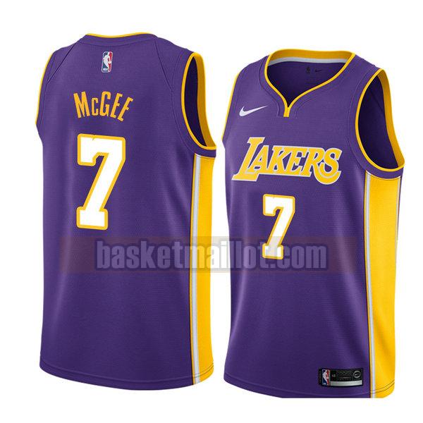 maillot nba los angeles lakers déclaration 2018 homme Javale Mcgee 7 pourpre