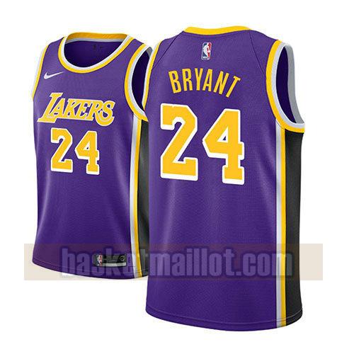 maillot nba los angeles lakers déclaration 2018 homme Kobe Bryant 24 pourpre