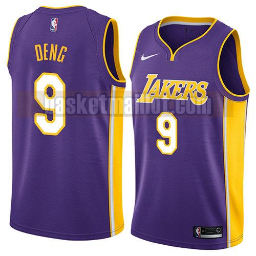 maillot nba los angeles lakers déclaration 2018 homme Luol Deng 9 pourpre