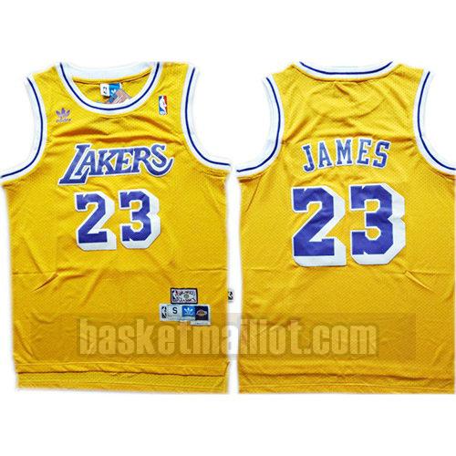 maillot nba los angeles lakers homme Lebron James 23 jaune