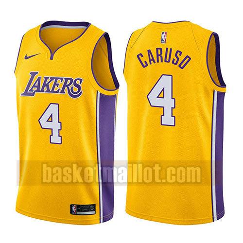 maillot nba los angeles lakers icône 2017-18 homme Alex Caruso 4 d'or