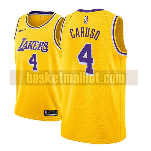 maillot nba los angeles lakers icône 2018-19 homme Alex Caruso 4 d'or
