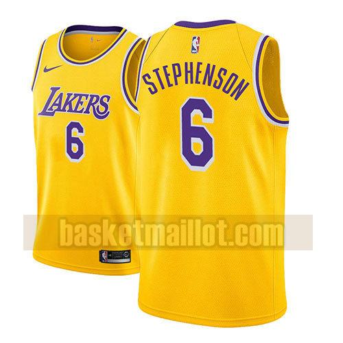 maillot nba los angeles lakers icône 2018-19 homme Lance Stephenson 6 d'or