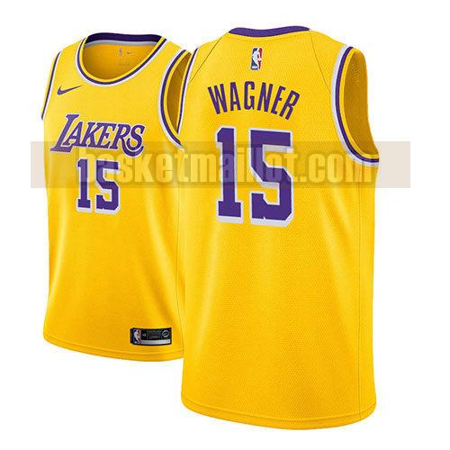 maillot nba los angeles lakers icône 2018-19 homme Moritz Wagner 15 d'or