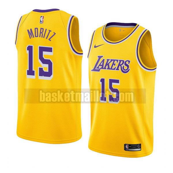 maillot nba los angeles lakers icône 2018-19 homme Wagner Moritz 15 jaune