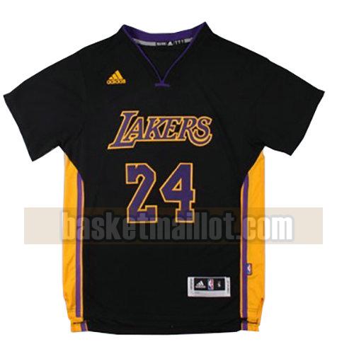 maillot nba los angeles lakers manche courte homme Lakers Kobe Bryant 24 noir