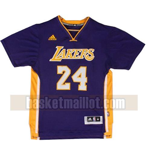 maillot nba los angeles lakers manche courte homme Lakers Kobe Bryant 24 pourpre