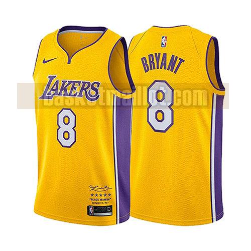 maillot nba los angeles lakers retraite 2017-18 homme Kobe Bryant 8 d'or