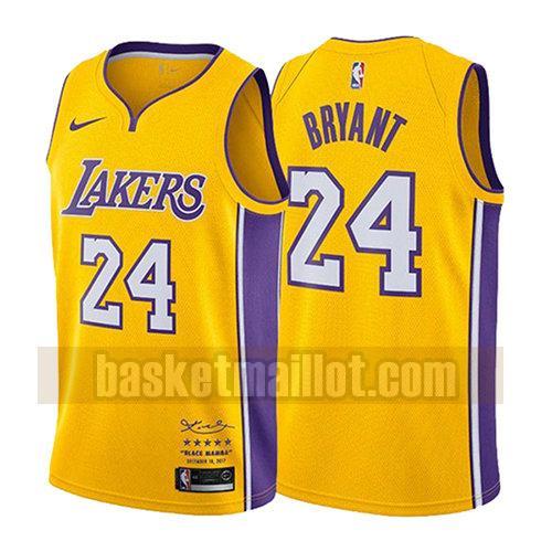 maillot nba los angeles lakers retraite 2017-2018 homme Kobe Bryant 24 d'or