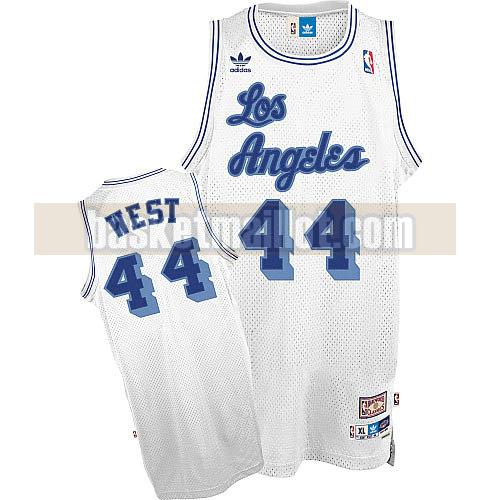 maillot nba los angeles lakers rétro homme Jerry West 24 blanc