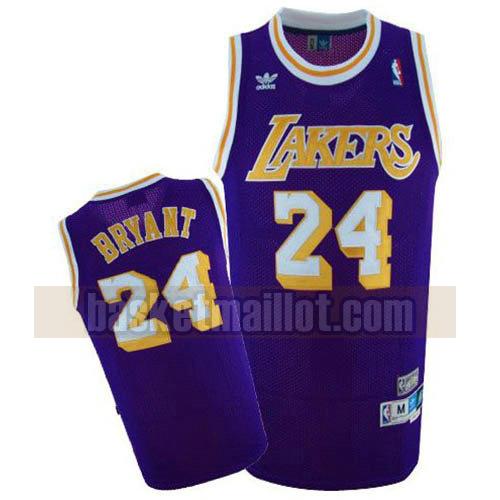 maillot nba los angeles lakers rétro homme Kobe Bryant 24 pourpre
