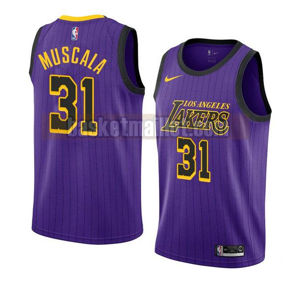 maillot nba los angeles lakers ville 2018-19 homme Mike Muscala 31 pourpre