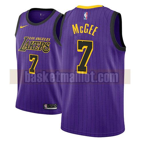 maillot nba los angeles lakers ville 2018 homme Javale McGee 7 pourpre