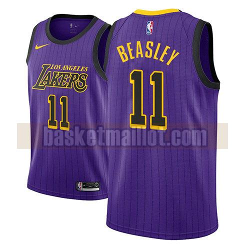maillot nba los angeles lakers ville 2018 homme Michael Beasley 11 pourpre