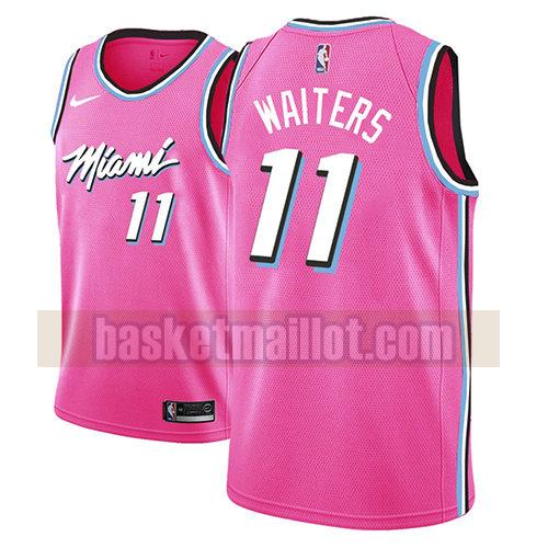 maillot nba miami heat earned 2018-19 homme Dion Waiters 11 rosa