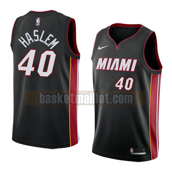 maillot nba miami heat icône 2018 homme Udonis Haslem 40 noir