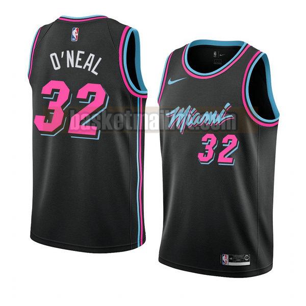maillot nba miami heat ville 2018-19 homme Shaquille O'neal 32 noir