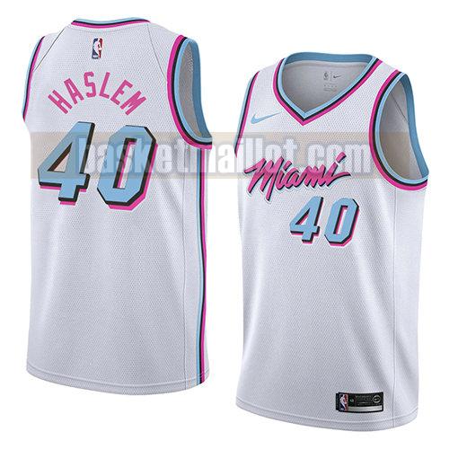 maillot nba miami heat ville 2018 homme Udonis Haslem 40 blanc