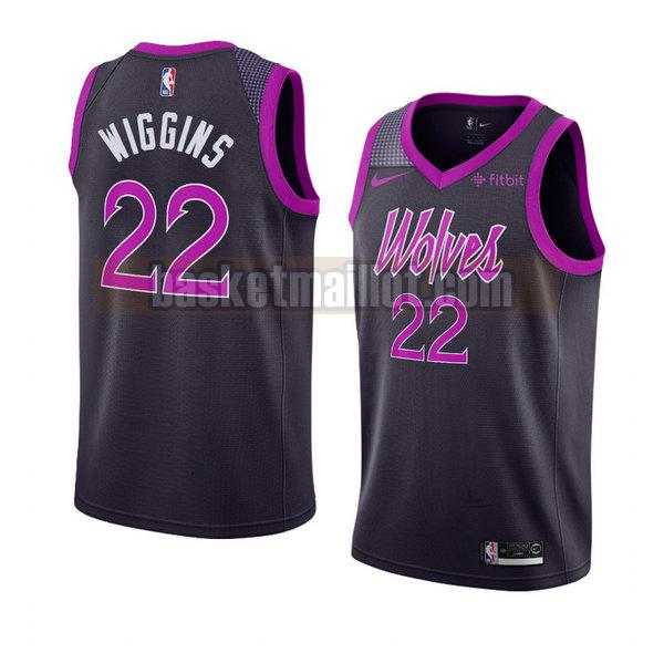 maillot nba minnesota timberwolves ville 2018-19 homme Andrew Wiggins 22 pourpre