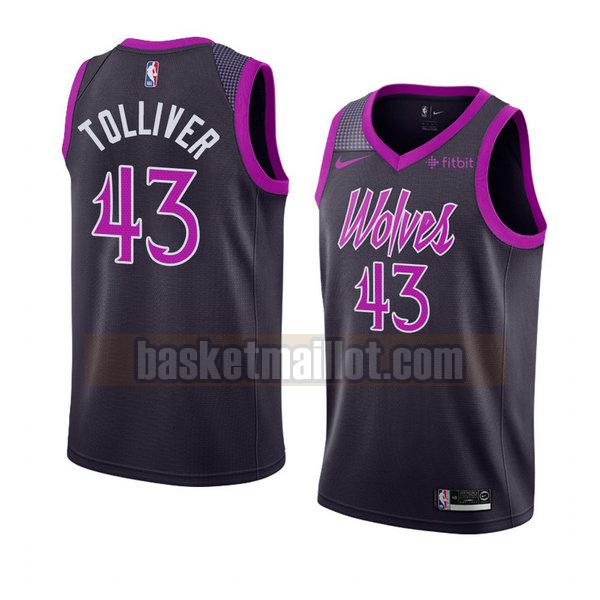 maillot nba minnesota timberwolves ville 2018-19 homme Anthony Tolliver 43 pourpre