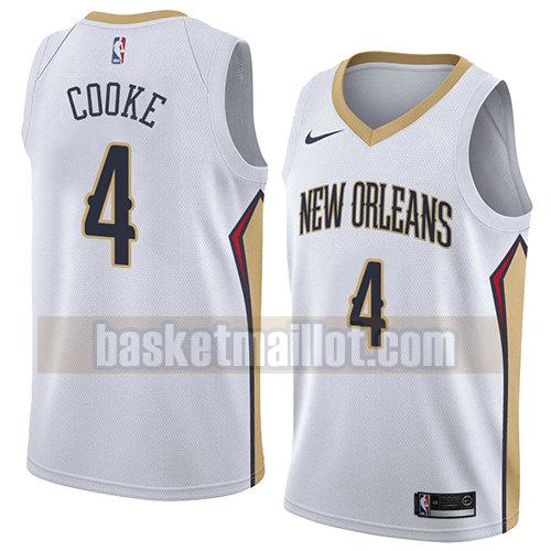 maillot nba new orleans pelicans association 2018 homme Charles Cooke 4 blanc