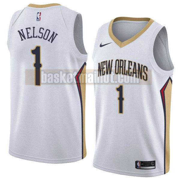 maillot nba new orleans pelicans association 2018 homme Jameer Nelson 1 blanc