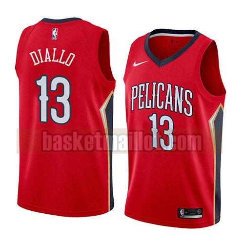 maillot nba new orleans pelicans déclaration 2018 homme Cheick Diallo 13 rouge