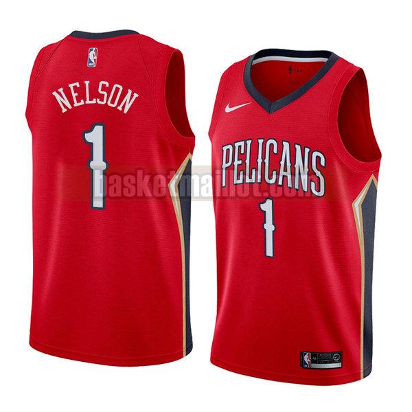 maillot nba new orleans pelicans déclaration 2018 homme Jameer Nelson 1 rouge