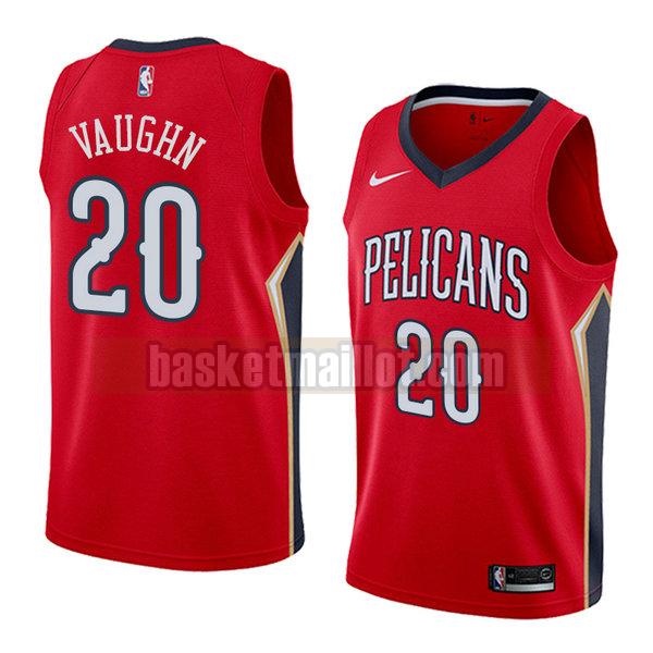 maillot nba new orleans pelicans déclaration 2018 homme Rashad Vaughn 20 rouge