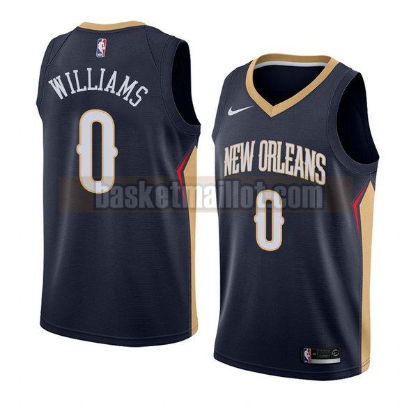 maillot nba new orleans pelicans icône 2018 homme Troy Williams 0 bleu