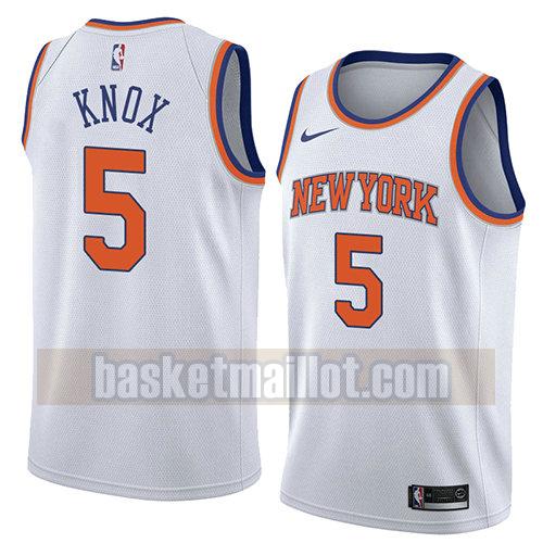 maillot nba new york knicks déclaration 2018 homme Kevin Knox 5 blanc