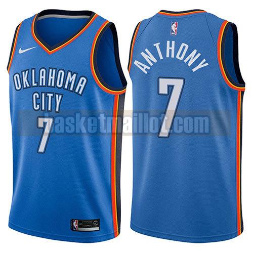 maillot nba oklahoma city thunder 2017-18 homme Carmelo Anthony 7 bleu