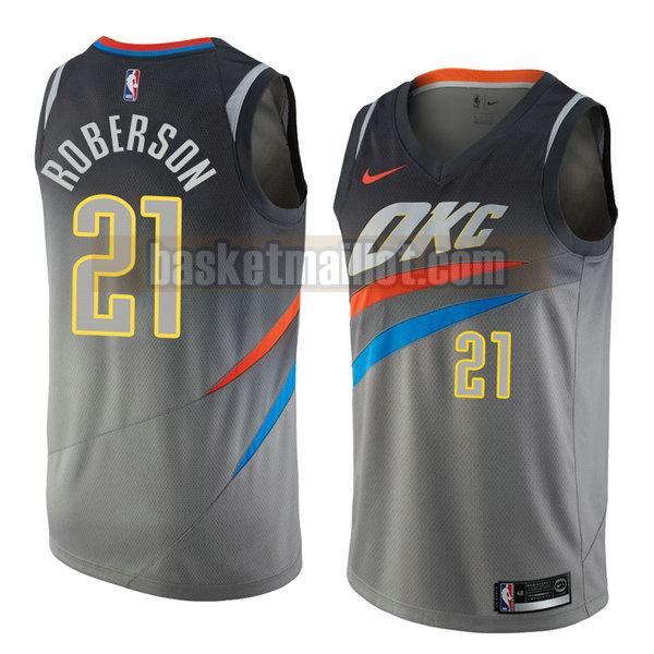 maillot nba oklahoma city thunder ville 2018 homme Andre Roberson 21 gris