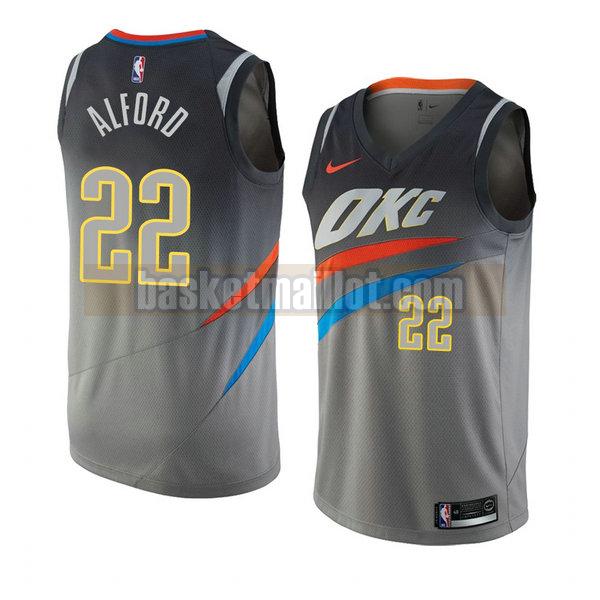 maillot nba oklahoma city thunder ville 2018 homme Bryce Alford 22 gris