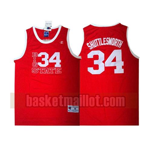 maillot nba pelicula big state homme Jesus Shuttlesworth 34 rouge