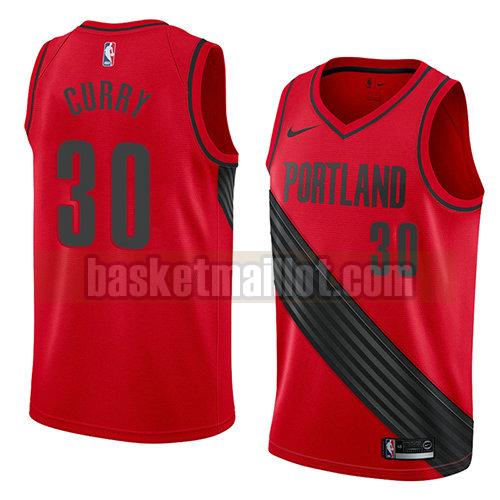 maillot nba portland trail blazers déclaration 2018 homme Seth Curry 30 rouge