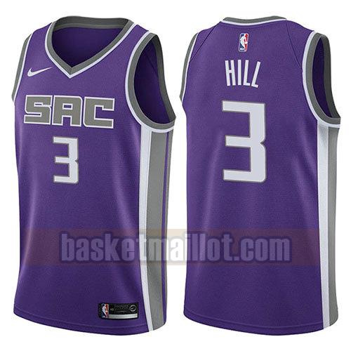 maillot nba sacramento kings icône 2017-18 homme George Hill 3 pourpre