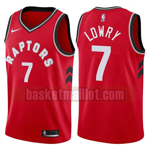maillot nba toronto raptors 2017-18 homme Kyle Lowry 7 rouge