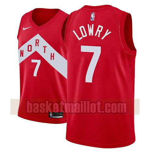 maillot nba toronto raptors earned 2018-19 homme Kyle Lowry 7 rouge
